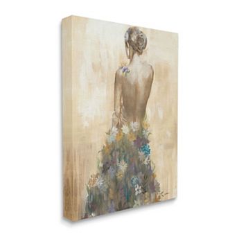 Stupell Home Decor Female Flower Dress Canvas Wall Art