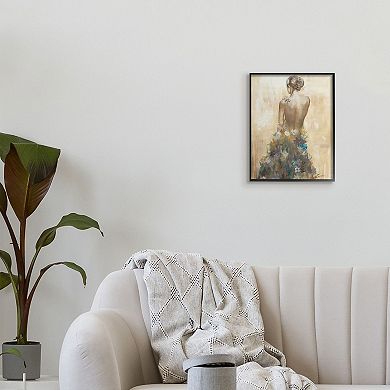 Stupell Home Decor Female Flower Dress Framed Wall Art