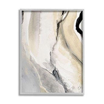 Stupell Home Decor Abstract Fluid Paint Strokes Framed Wall Art