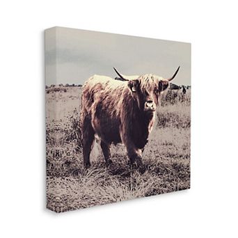 Stupell Home Decor Farm Cattle Rustic Canvas Wall Art