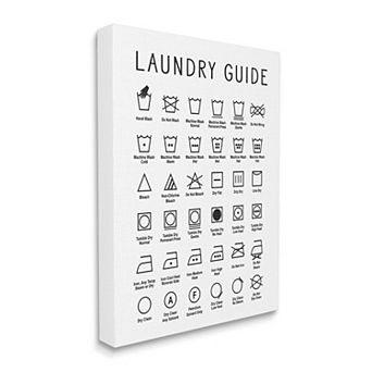 Stupell Home Decor Laundry Guide Cleaning Chart Canvas Wall Art