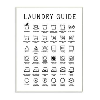 Stupell Home Decor Laundry Guide Cleaning Chart Plaque Wall Art