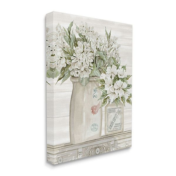 Stupell Home Decor Alluring White Florals Canvas Wall Art