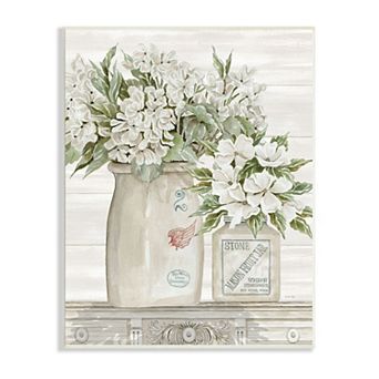 Stupell Home Decor Alluring White Florals Plaque Wall Art
