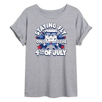 Juniors' Nickelodeon SpongeBob SquarePants 4th Of July Oversized Tee