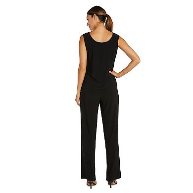 Women's R&M Richards 3-piece Beaded Tuxedo Jacket, Cami & Pant Set
