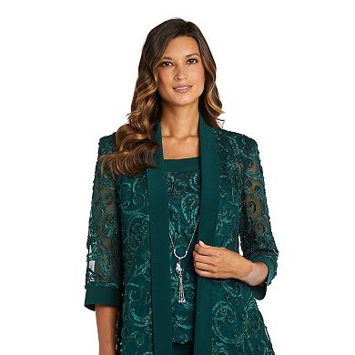 Women's R&M Richards 2-piece Mock Soutache Pant Set