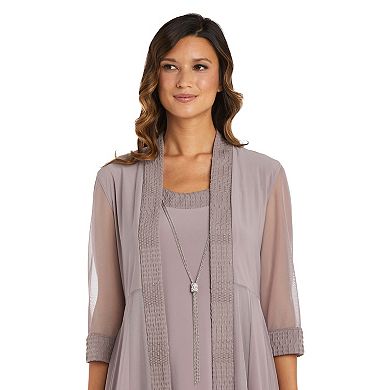 Women's R&M Richards 2-piece Jacquard Glitter Jacket & Dress Set