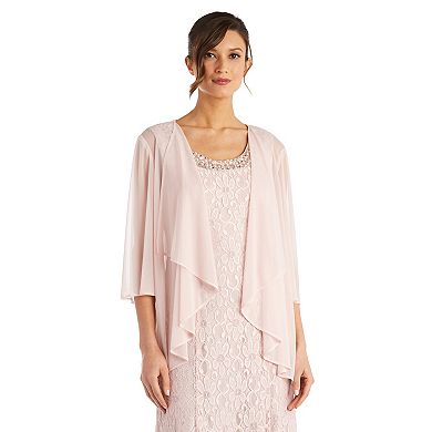 Women's R&M Richards 2-piece A-Line Dress & Sheer Jacket Set