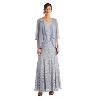 Women's R&M Richards 2 pc A-Line Dress & Sheer Jacket Set