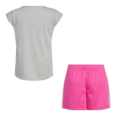 Girls 4-6x Adidas Graphic Tee & Mesh Short Set