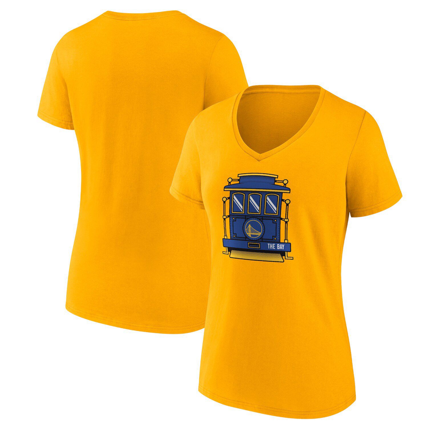 Women's Nike Navy Atlanta Braves 2022 Gold Program Team Logo T-Shirt
