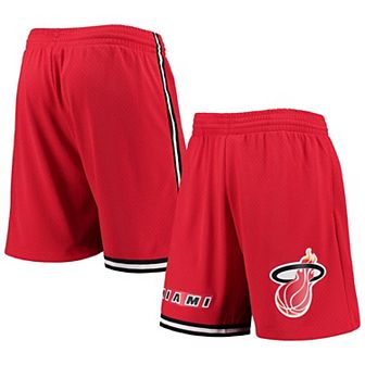 Men's Mitchell & Ness Red Miami Heat 1996-97 Hardwood Classics Swingman Shorts