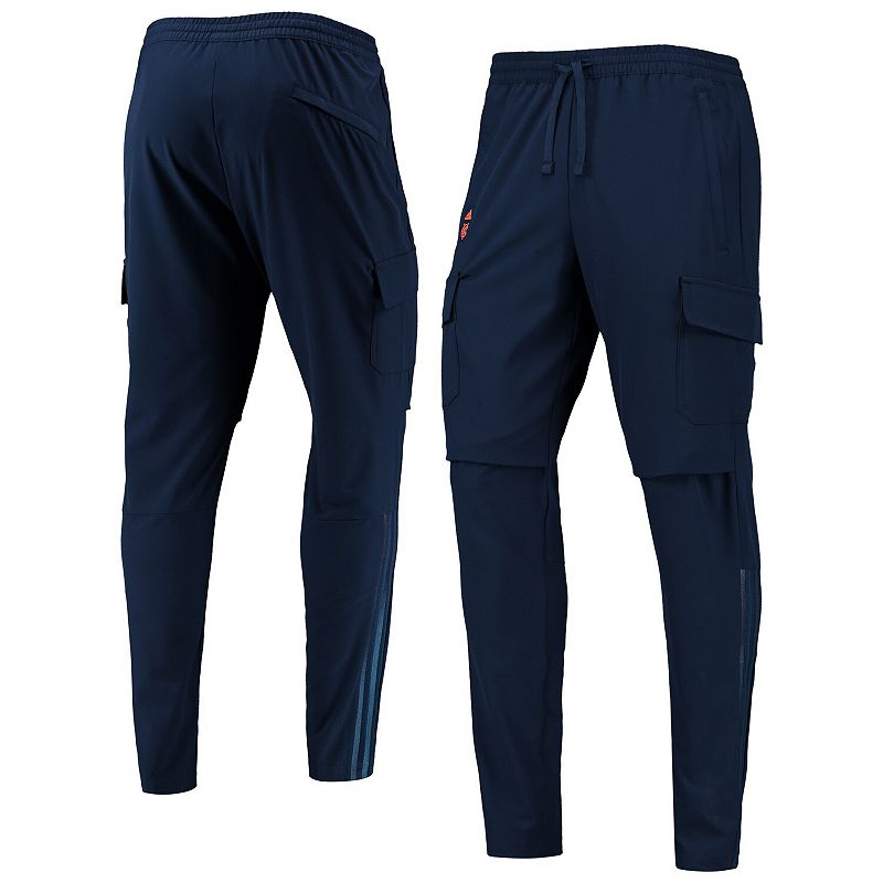 Mens adidas Navy New York City FC Travel Pants, Size: Small, Blue