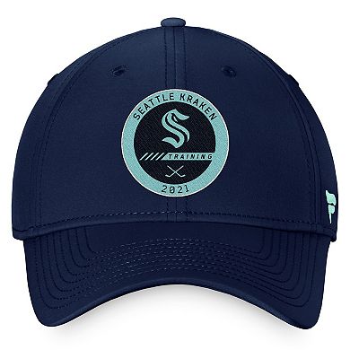 Men's Fanatics Branded Navy Seattle Kraken 2022 Authentic Pro Training Camp Flex Hat