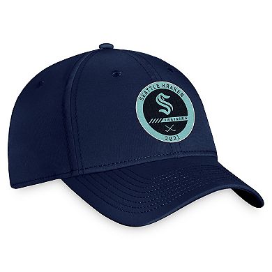 Men's Fanatics Branded Navy Seattle Kraken 2022 Authentic Pro Training Camp Flex Hat