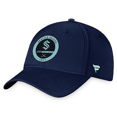 Men's Fanatics Branded Navy Seattle Kraken 2022 Authentic Pro Training Camp Flex Hat