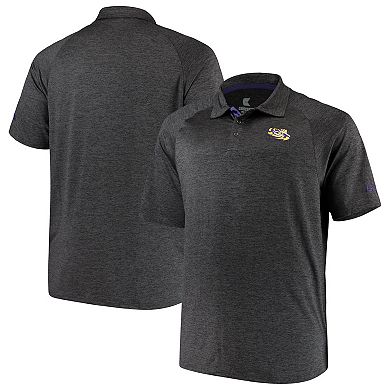 Men's Colosseum Black LSU Tigers Big & Tall Down Swing Polo