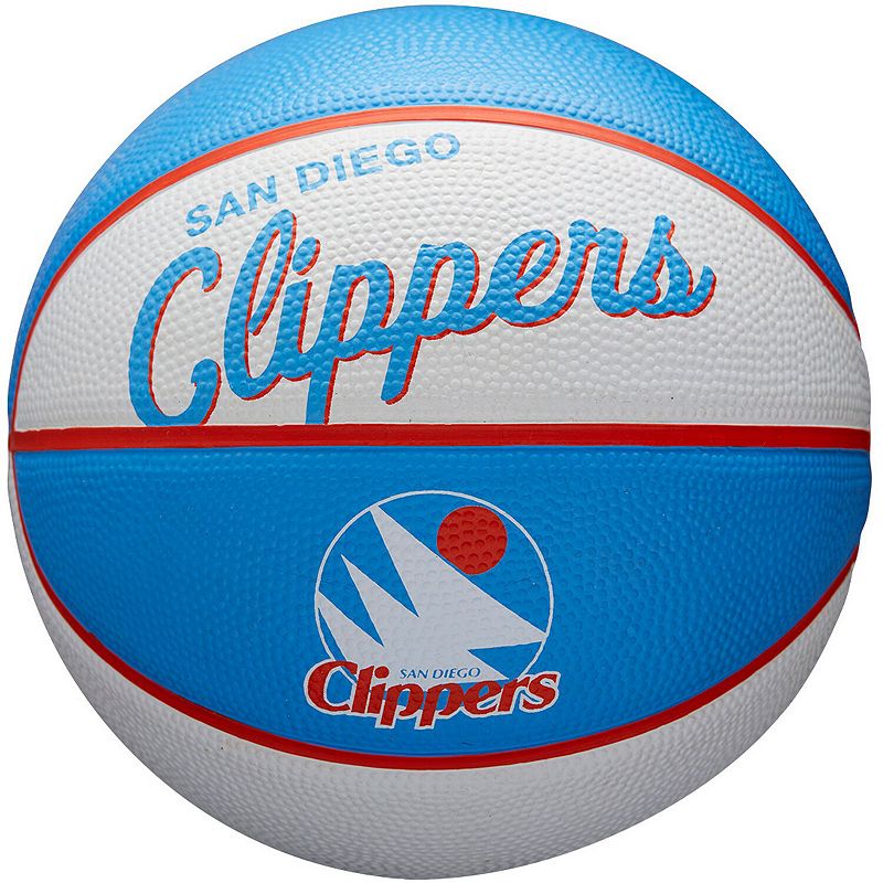 71610396 Wilson LA Clippers Retro Mini Basketball, Multicol sku 71610396