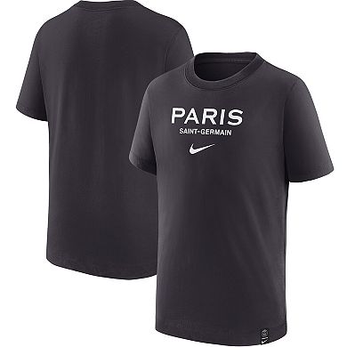 Youth Nike Black Paris Saint-Germain Swoosh T-Shirt