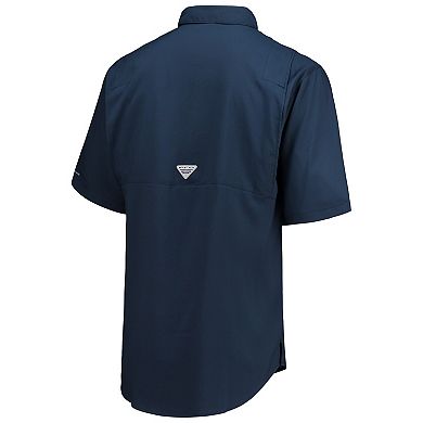 Men's Columbia Navy Dallas Cowboys Tamiami Omni-Shade Button-Down Short Sleeve Shirt