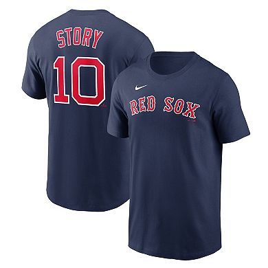 Men's Nike Trevor Story Navy Boston Red Sox Name & Number T-Shirt