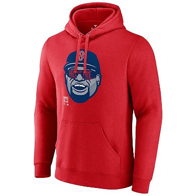 Men's Fanatics Branded David Ortiz Red Boston Red Sox Big Papi Portrait Fitted Pullover Hoodie