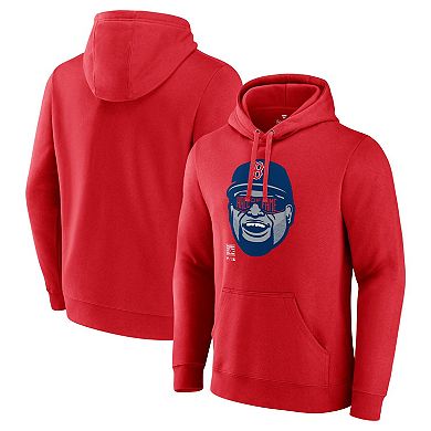 Men's Fanatics Branded David Ortiz Red Boston Red Sox Big Papi Portrait Fitted Pullover Hoodie