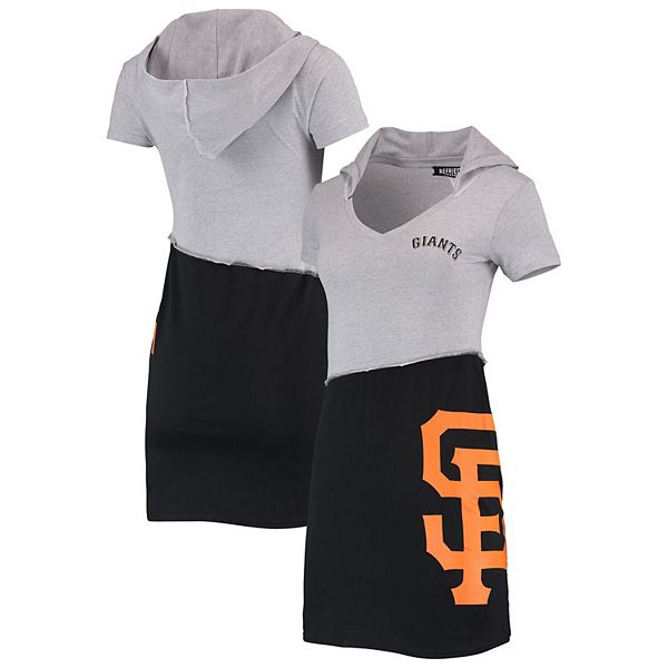 Women's Refried Apparel Heathered Gray/Black San Francisco Giants Hoodie Dress Size: Extra Large