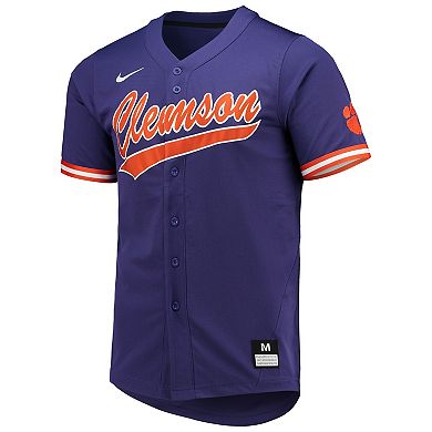 Men's Nike Purple Clemson Tigers Replica Baseball Jersey