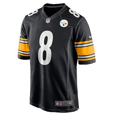 Men's Nike Kenny Pickett Black Pittsburgh Steelers 2022 NFL Draft First Round Pick Game Jersey
