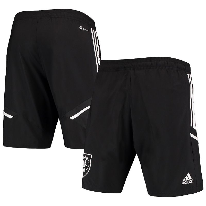 Mens adidas Black Real Salt Lake Downtime AEROREADY Shorts, Size: Medium