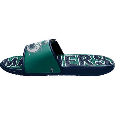 Men's FOCO Seattle Mariners Logo Gel Slide Sandals
