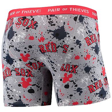 Men's Pair of Thieves Gray/Navy Boston Red Sox Super Fit 2-Pack Boxer Briefs Set