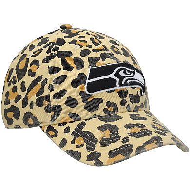 Women's '47 Tan Seattle Seahawks Bagheera Clean Up Allover Adjustable Hat