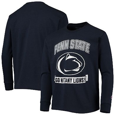 Youth Champion Navy Penn State Nittany Lions Strong Mascot Team T-Shirt