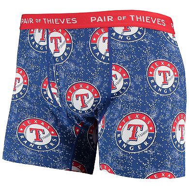 Men's Pair of Thieves Royal/Black Texas Rangers Super Fit 2-Pack Boxer Briefs Set