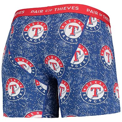 Men's Pair of Thieves Royal/Black Texas Rangers Super Fit 2-Pack Boxer Briefs Set