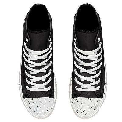 Men s FOCO Pittsburgh Steelers Paint Splatter High Top Sneakers