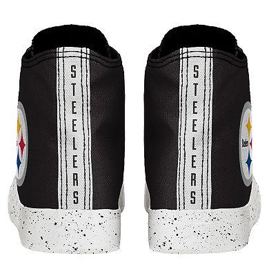 Men's FOCO Pittsburgh Steelers Paint Splatter High Top Sneakers