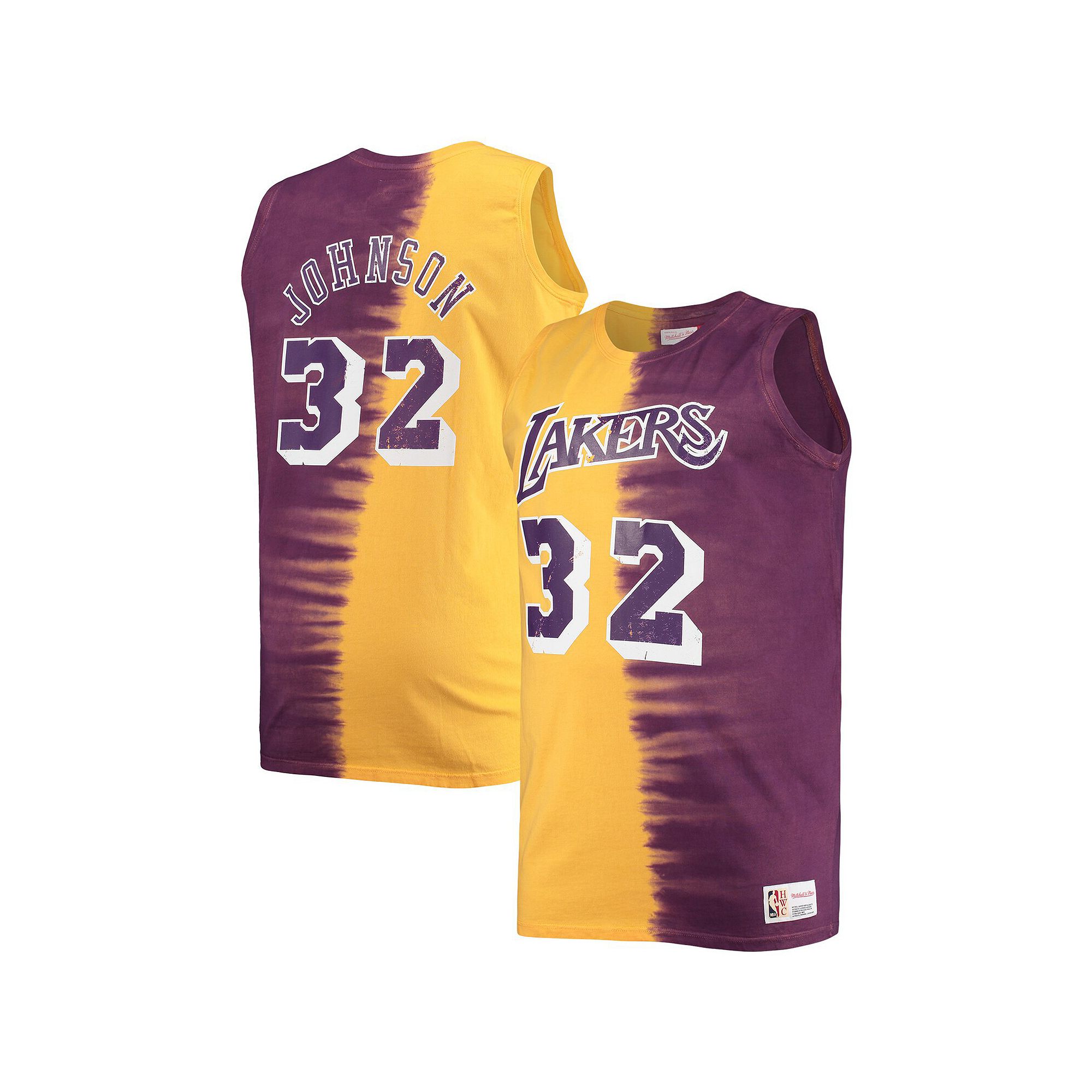 Mens Mitchell & Ness Magic Johnson Purple/Gold Los Angeles Lakers Big & Ta