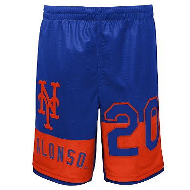 Youth Pete Alonso Royal New York Mets Pandemonium Name & Number Shorts