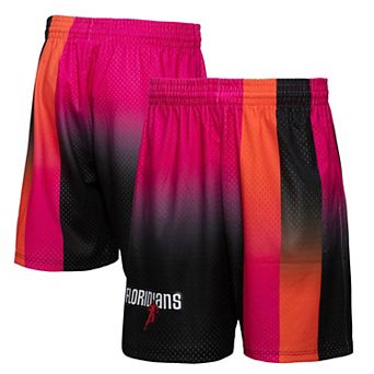 Men's Mitchell & Ness Pink/Black Miami Heat 2005/06 Hardwood Classics Fadeaway Reload 3.0 Swingman Shorts