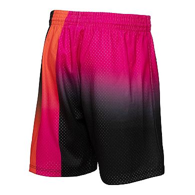 Men's Mitchell & Ness Pink/Black Miami Heat 2005/06 Hardwood Classics Fadeaway Reload 3.0 Swingman Shorts