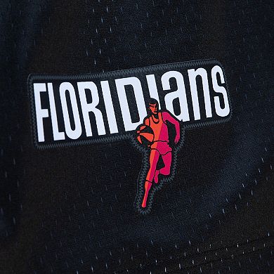 Men's Mitchell & Ness Pink/Black Miami Heat 2005/06 Hardwood Classics Fadeaway Reload 3.0 Swingman Shorts