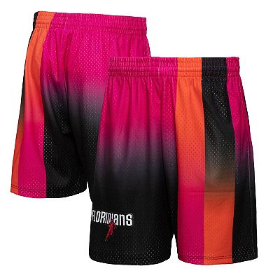 Men's Mitchell & Ness Pink/Black Miami Heat 2005/06 Hardwood Classics Fadeaway Reload 3.0 Swingman Shorts
