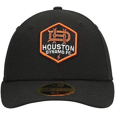 Men's New Era Black Houston Dynamo FC Primary Logo Low Profile 59FIFTY Fitted Hat
