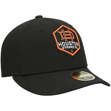 Men's New Era Black Houston Dynamo FC Primary Logo Low Profile 59FIFTY Fitted Hat
