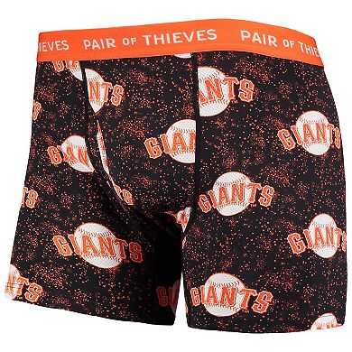 Men's Pair of Thieves Black San Francisco Giants Super Fit 2-Pack Boxer Briefs Set