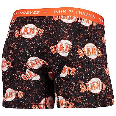 Men's Pair of Thieves Black San Francisco Giants Super Fit 2-Pack Boxer Briefs Set